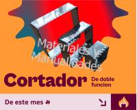 Cortador bases cuadradas minis doble función liso y rizado para